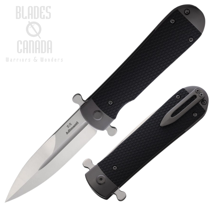 Ganzo Samson Folding Knife, D2 Satin, Textured G10 Black, GASAMSONBK