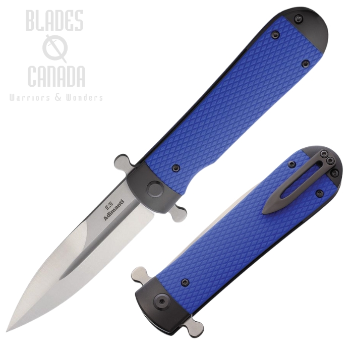 Ganzo Samson Flipper Folding Knife, D2 Satin, G10 Textured Blue, GASAMSONBL