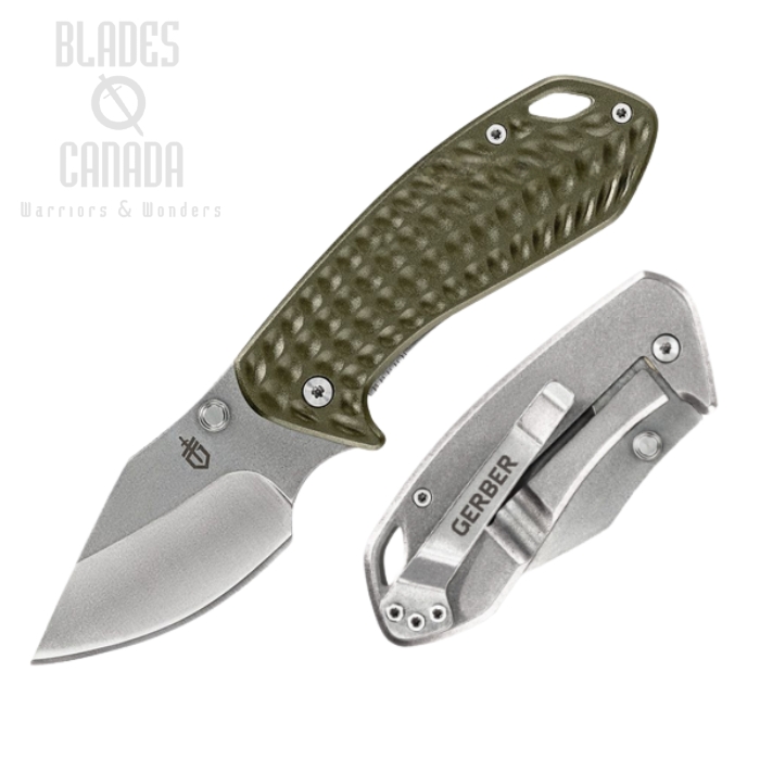 Gerber Kettlebell Framelock Folding Knife, Aluminum Green/Stainless SW Handle, G3513 (image for) Gerber Kettlebell Framelock Folding Knife, Aluminum Green/Stainless SW Handle, G3513