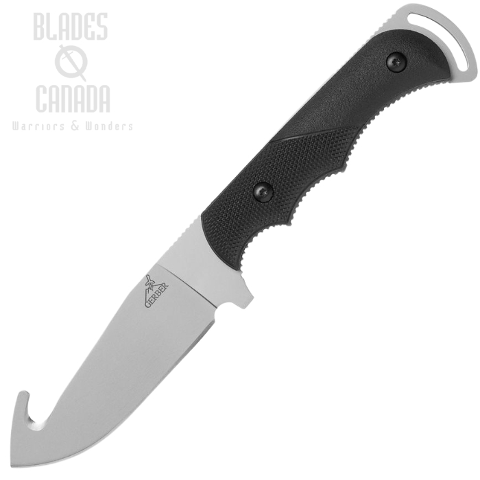 Gerber Freeman Guide Fixed Blade Knife, Guthook Blade, TacHide Black, G0589