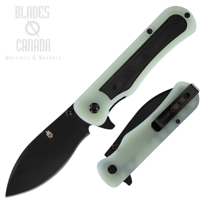 Gerber Confidant Flipper Folding Knife, Stainless Black, G10 Jade/Black Bamboo, G1066478