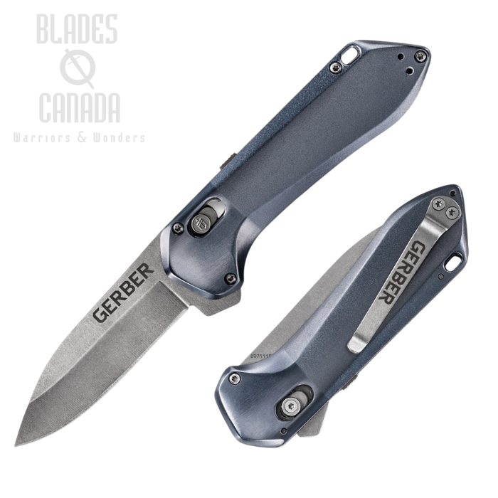 Gerber Highbrow Compact Folding Knife, Assisted Opening, Urban Blue Handle, G3511 (image for) Gerber Highbrow Compact Folding Knife, Assisted Opening, Urban Blue Handle, G3511