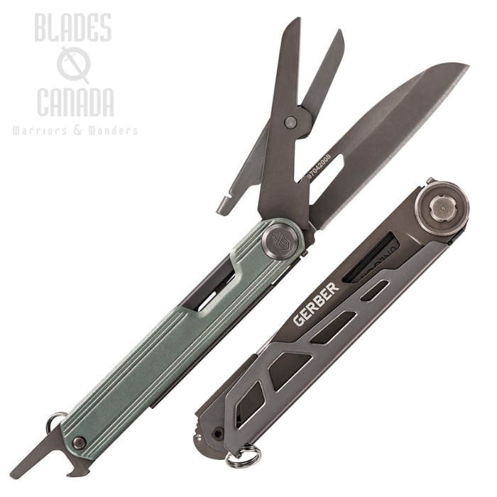 Gerber Armbar Slim Cut Folding Knife Multitool, Aluminum Blatic Haze, G3814