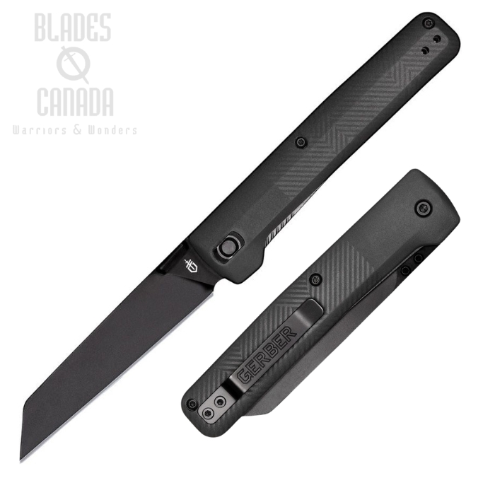 Gerber Pledge Folding Knife, Black Blade, GFN Omni Gray, G4072