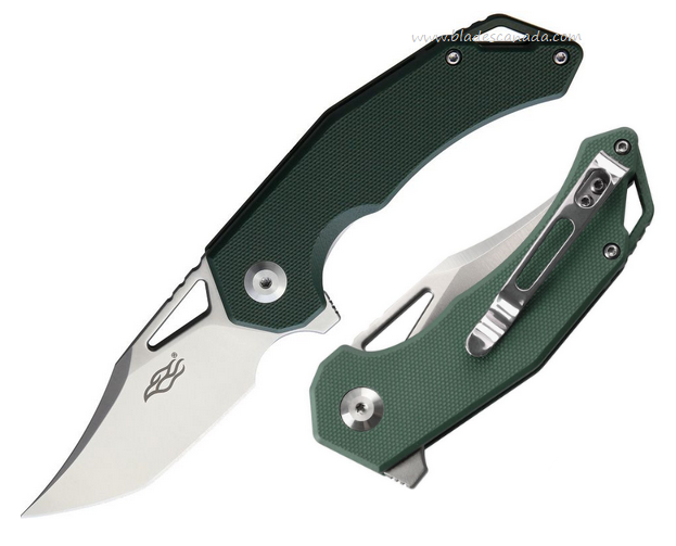 Ganzo Firebird Flipper Folding Knife, D2 Satin, G10 Green, FH61GB