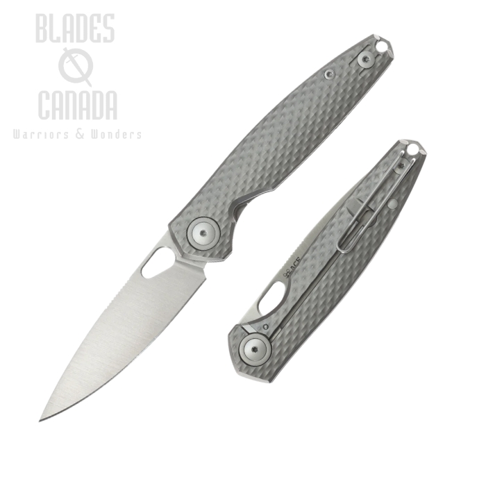 GiantMouse Ace Reo Folding Knife, CPM Magnacut Satin, Titanium, REO-TITANIUM