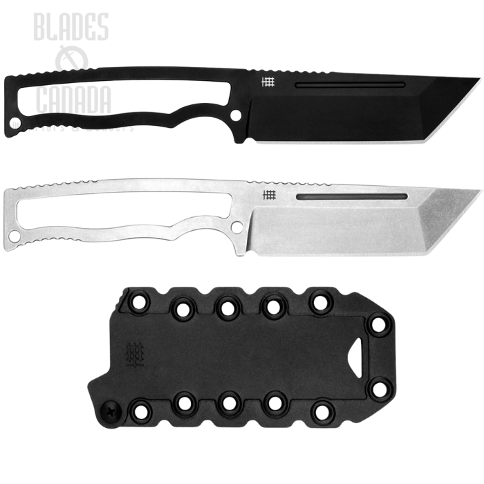 Halfbreed Compact Field Fixed Blade Knife, N690 Stonewash, MOLLE Sheath