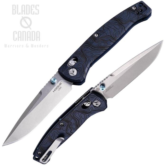 Hogue Mysto ABLE Lock Folding Knife, CPM MagnaCut Tumbled Finish, Richlite Blue Canyon, HO24456 (image for) Hogue Mysto ABLE Lock Folding Knife, CPM MagnaCut Tumbled Finish, Richlite Blue Canyon, HO24456