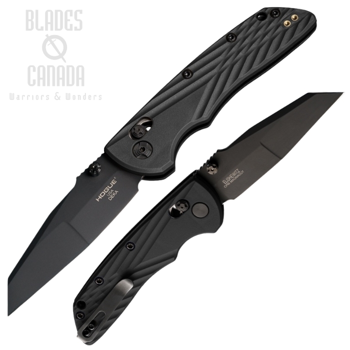 Hogue Deka ABLE Lock Folding Knife, CPM 20CV Black, Polymer Black, HO24366