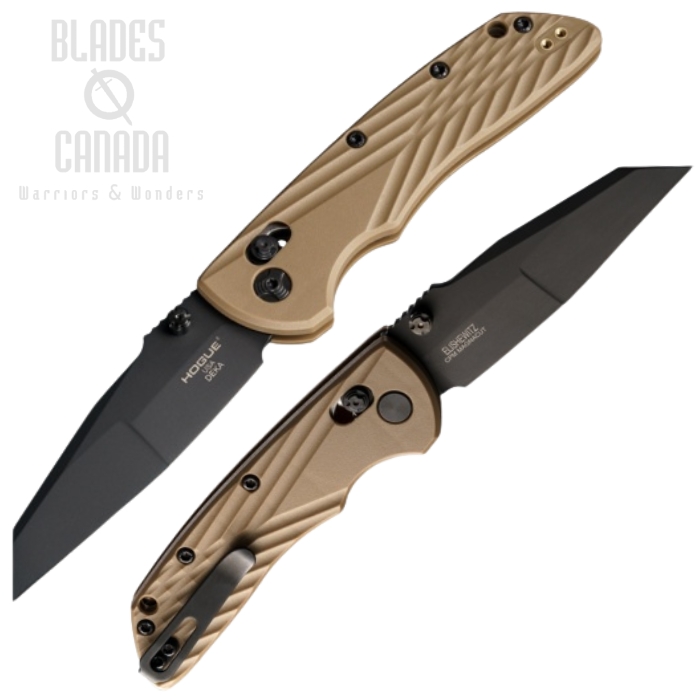 Houge Deka ABLE Lock Folding Knife, CPM 20CV Black, Flat Dark Earth Polymer, HO24367