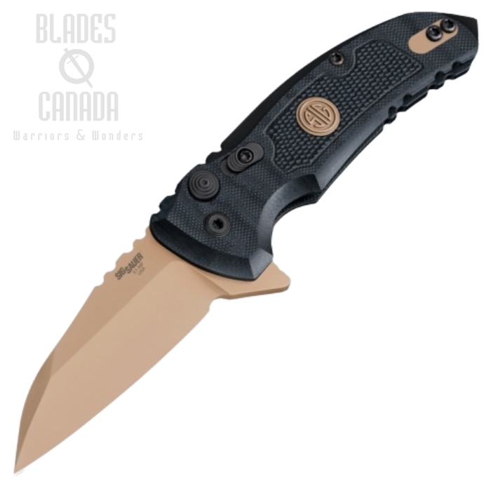 Hogue Sig X1-Microflip Flipper Folding Knife, CPM 154 Dark Earth, G10 Black, 16160