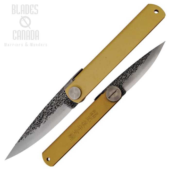 Higonokami Outdoor Folding Knife, VG10, Brass Handle, HIGOOUTA
