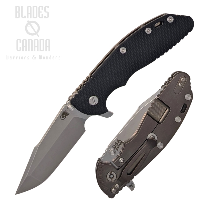 Hinderer XM-24 4.0 S45VN Harpoon Spanto Tri-Way Stonewash Bronze - Black G10 (image for) Hinderer XM-24 4.0 S45VN Harpoon Spanto Tri-Way Stonewash Bronze - Black G10