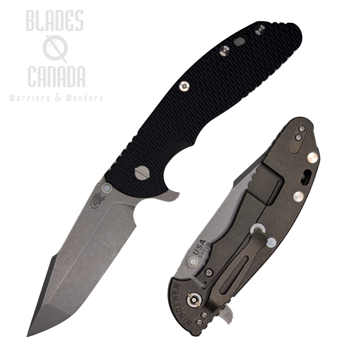 Hinderer XM-24 4.0 S45VN Harpoon Spanto Tri-Way Battle Bronze - Black G10 (image for) Hinderer XM-24 4.0 S45VN Harpoon Spanto Tri-Way Battle Bronze - Black G10