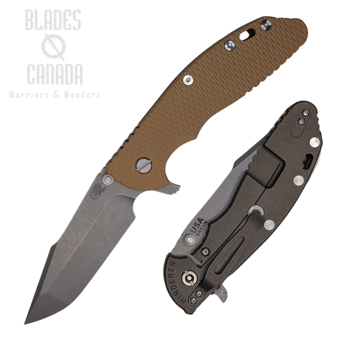 Hinderer XM-24 4.0 S45VN Harpoon Spanto Tri-Way Battle Bronze - Coyote G10 (image for) Hinderer XM-24 4.0 S45VN Harpoon Spanto Tri-Way Battle Bronze - Coyote G10