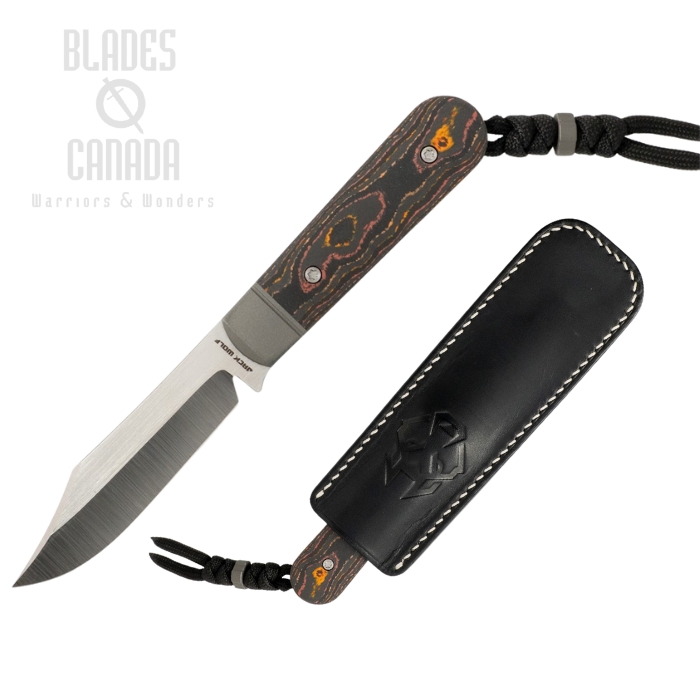 (Coming Soon) Jack Wolf Backwoods FIXedc Fixed Blade Knife, S90V Satin, Camocarbon Sunset Orange, BACKW-FX-01-CC-SUN-ORA (Coming Soon) Jack Wolf Backwoods FIXedc Fixed Blade Knife, S90V Satin, Camocarbon Sunset Orange, BACKW-FX-01-CC-SUN-ORA