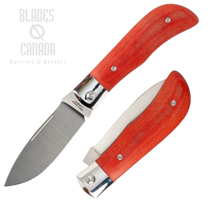 Jack Wolf Timber Jack Slipjoint Folding Knife, 154CM Satin, Micarta Fire, TIMBE-01-FIR-CAN-MIC (image for) Jack Wolf Timber Jack Slipjoint Folding Knife, 154CM Satin, Micarta Fire, TIMBE-01-FIR-CAN-MIC