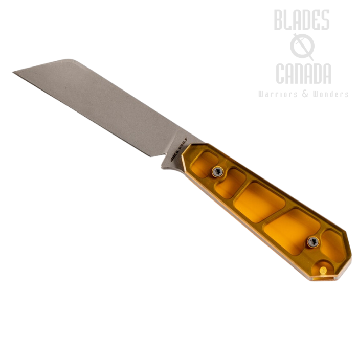 Jack Wolf FIXedc Fixed Blade Knife, S90V, Ultem, Leather Sheath, MIDNI-FX-01-ULTEM