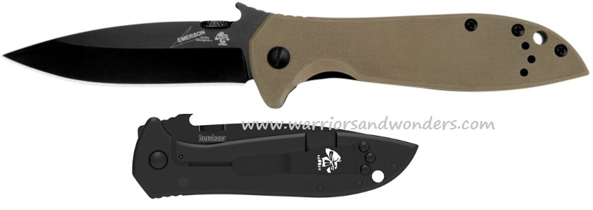 Kershaw CQC-4K Framelock Folding Knife, Wave Opening, G10 Black/Coyote, K6054BRNBLK