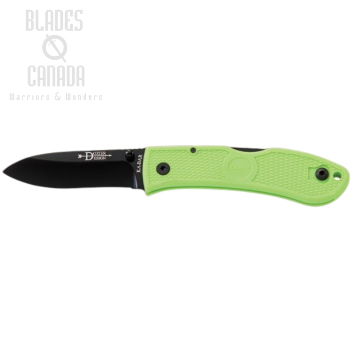 Ka-Bar Dozier Hunter Folding Knife, AUS 8A, Zombie Green, Ka4062ZG