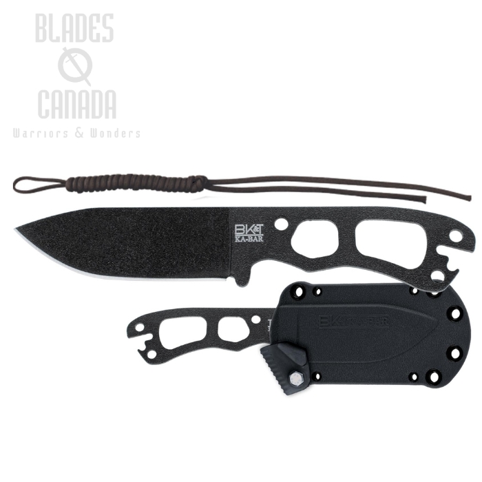 Ka-Bar Becker Necker Fixed Blade Neck Knife, 1095 Cro-Van, Kydex Sheath, BK11