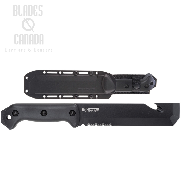 Ka-Bar Becker TacTool Fixed Blade Knife, 1095 Cro-Van, Hard Sheath, BK3