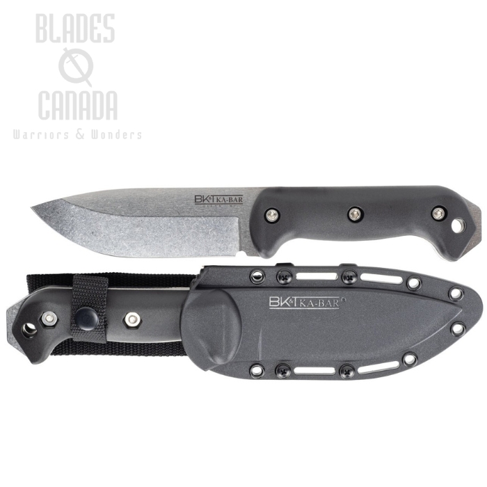 Ka-Bar Becker BK2 Companion Fixed Blade Knife, MagnaCut, Ultramid Handle, BK82