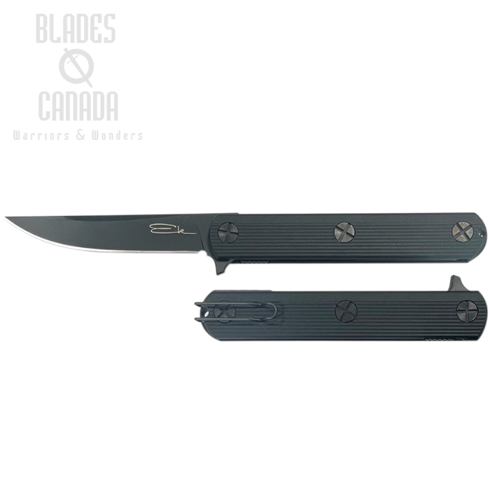 Ka-Bar EK Flipper Folding Knife, S35VN Black, GFN Black, EK201