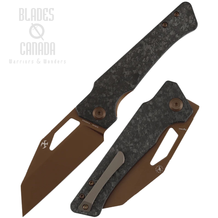 KANSEPT Egress Front Flipper Folding Knife, S35VN Rose Gold, Carbon Fiber Rose Gold/Black, K1033A3 (image for) KANSEPT Egress Front Flipper Folding Knife, S35VN Rose Gold, Carbon Fiber Rose Gold/Black, K1033A3