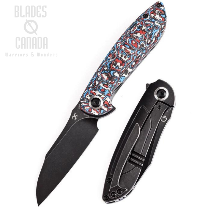 Kansept Prometheus Flipper Framelock Knife, CPM S35VN Black, Carbon Fiber Nebula, K1040A2