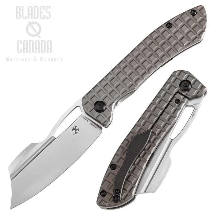 Kansept Cybin Framelock Folding Knife, CPM S35VN SW, Titanium Bronze Ano Frag, K1080A1