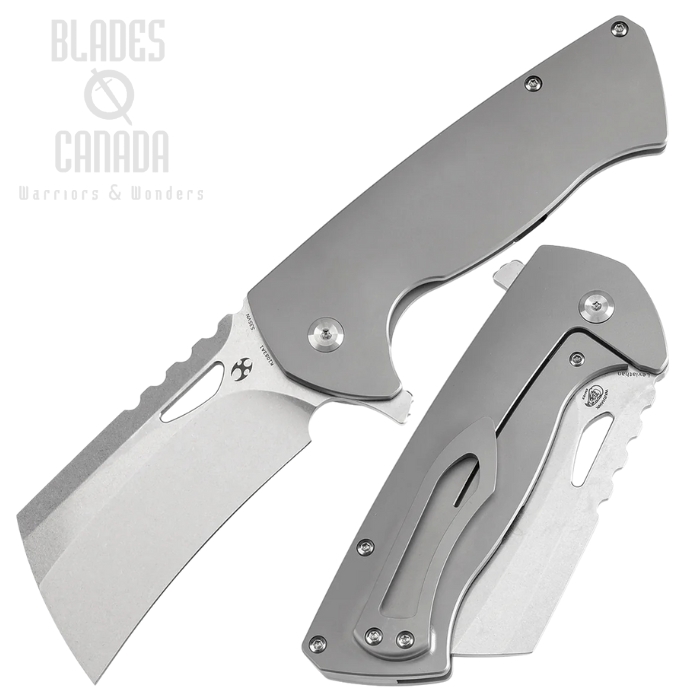 Kansept Leviathan Flipper Framelock Knife, Ltd Edition, CPM S35VN, Titanium Bead Blasted, K1083A1