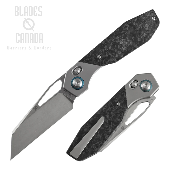 Kansept Qtro Crossbar Lock Folding Knife, Elmax SW, Titanium CF Shred, K1118VA3 (image for) Kansept Qtro Crossbar Lock Folding Knife, Elmax SW, Titanium CF Shred, K1118VA3