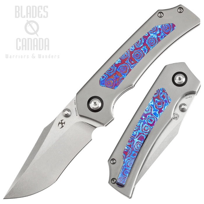 Kansep Fermi Folding Knife, CPM 20CV SW, Titanium/Timascus, K1122A4