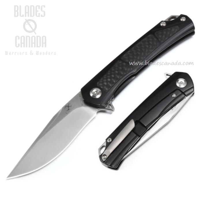 Kansept Gremlin Flipper Framelock Knife, CPM S35VN, Titanium/Carbon Fiber, K2003A3