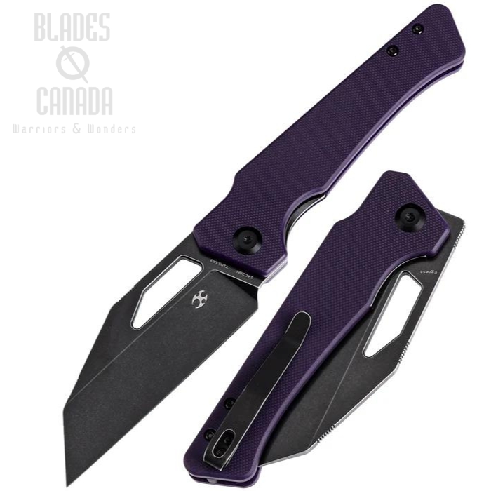 Kansept Egress Flipper Folding Knife, 14C28N Black, G10 Purple, T1033A3