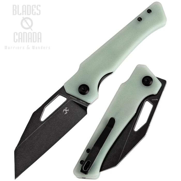 Kansept Egress Flipper Folding Knife, 14C28N Black, G10 Jade, T1033A6