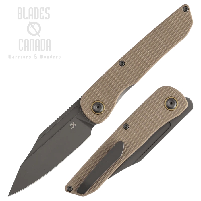 Kansept Nettle Front Flipper Folding Knife, 154CM Gray, G10 Light Sand, T1103A5 (image for) Kansept Nettle Front Flipper Folding Knife, 154CM Gray, G10 Light Sand, T1103A5
