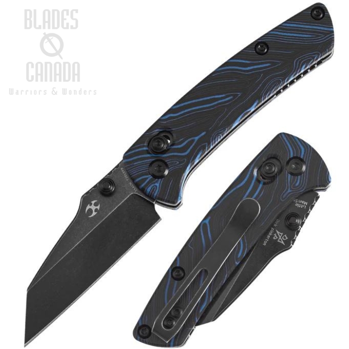 Kansept Little Main Street Folding Knife, 154CM Black SW, G-Mascus Blue/Black, T2015V9