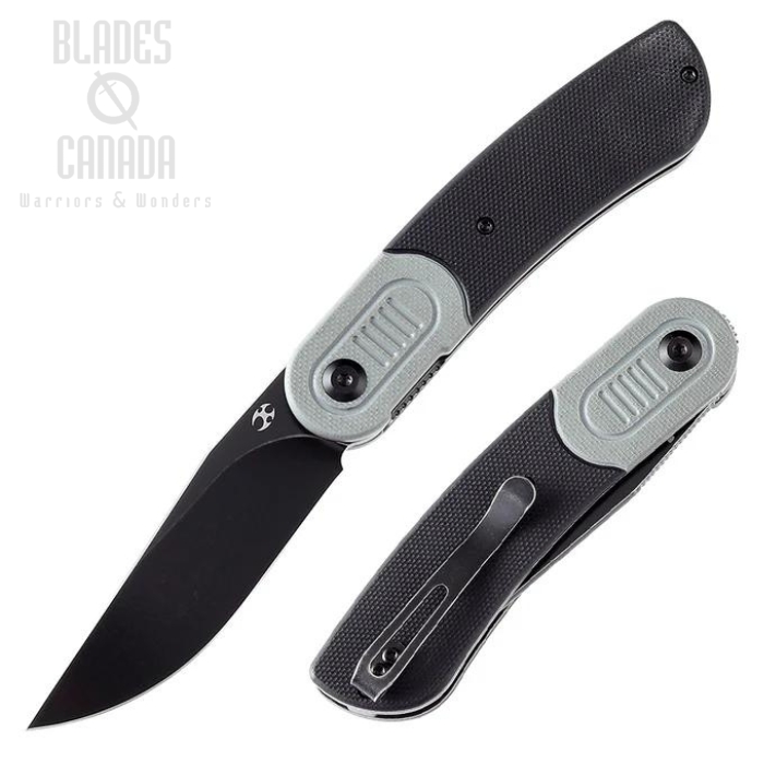 Kansept Reverie Flipper Folding Knife, 154CM Black, G10 Black/Grey, T2025B1