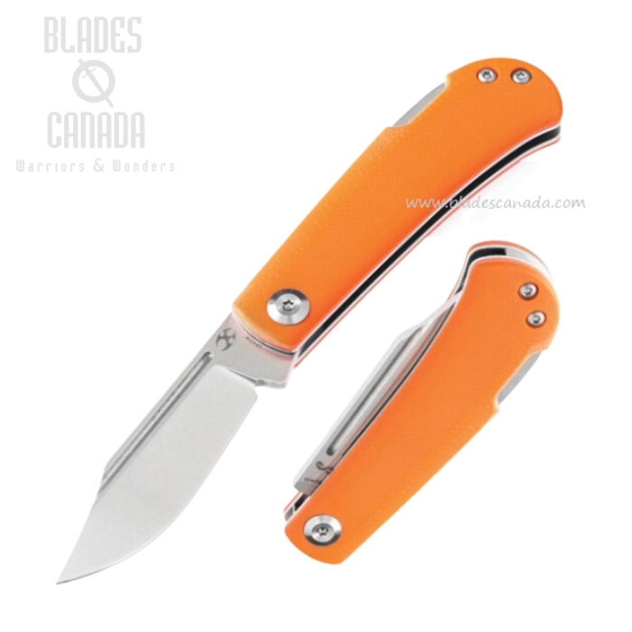 Kansept Wedge Lockback Folding Knife, 154CM, G10 Orange, T2026B8