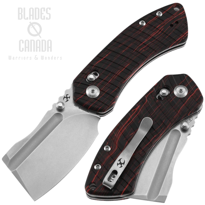 Kansept Korvid V Crossbar Lock Folding Knife, D2 Stonewash, G-mascus Red/Black, TE2030V6 (image for) Kansept Korvid V Crossbar Lock Folding Knife, D2 Stonewash, G-mascus Red/Black, TE2030V6
