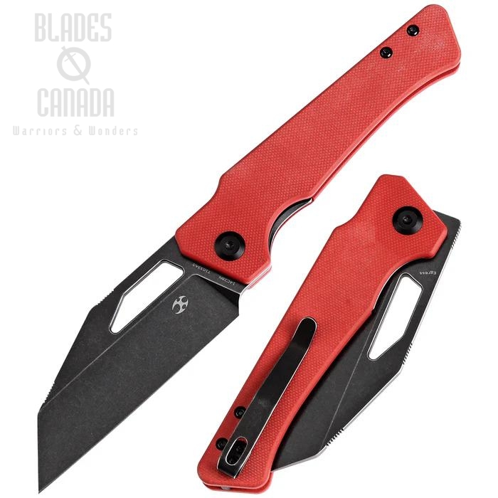 Kansept Egress Flipper Folding Knife, 14C28N Black, G10 Red, T1033A5