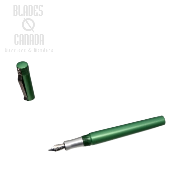 Karas Kustoms Fountain K Aluminum - Green Body/Silver Grip (image for) Karas Kustoms Fountain K Aluminum - Green Body/Silver Grip