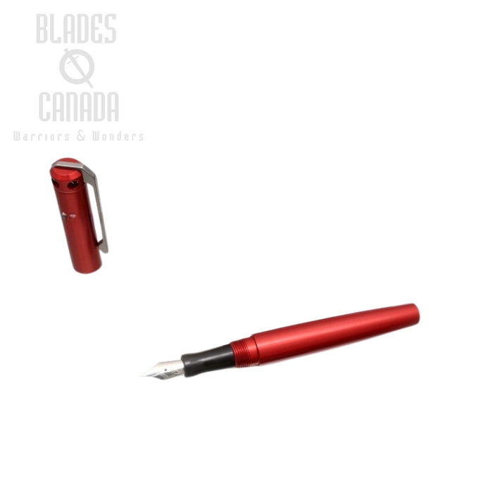 Karas Kustoms Ink Fountain Aluminum - Red Body/Black Grip (image for) Karas Kustoms Ink Fountain Aluminum - Red Body/Black Grip