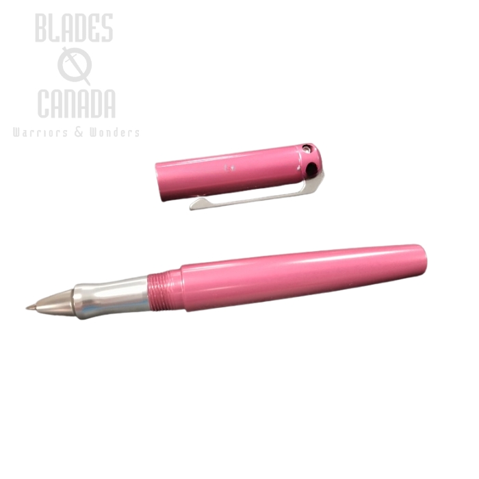 Karas Kustoms Ink Rollerball Aluminum - Pink Body/Silver Grip (image for) Karas Kustoms Ink Rollerball Aluminum - Pink Body/Silver Grip