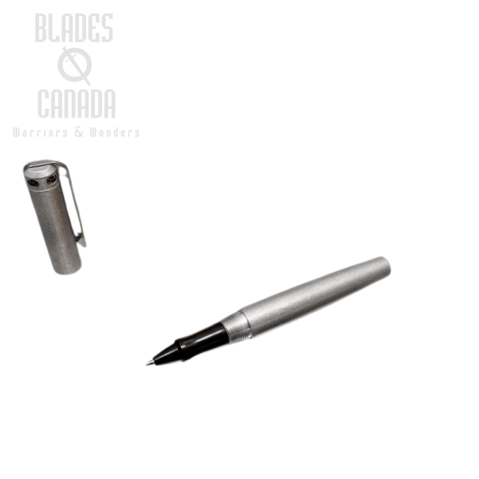 Karas Kustoms Ink Rollerball Aluminum- Tumbled Body/ Black Grip (image for) Karas Kustoms Ink Rollerball Aluminum- Tumbled Body/ Black Grip