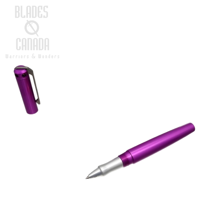Karas Kustoms Ink Rollerball Aluminum - Violet Body/Silver Grip (image for) Karas Kustoms Ink Rollerball Aluminum - Violet Body/Silver Grip