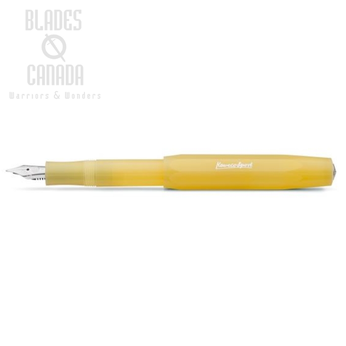 Kaweco Frosted Sport Fountain Pen Sweet Banana - Fine (image for) Kaweco Frosted Sport Fountain Pen Sweet Banana - Fine