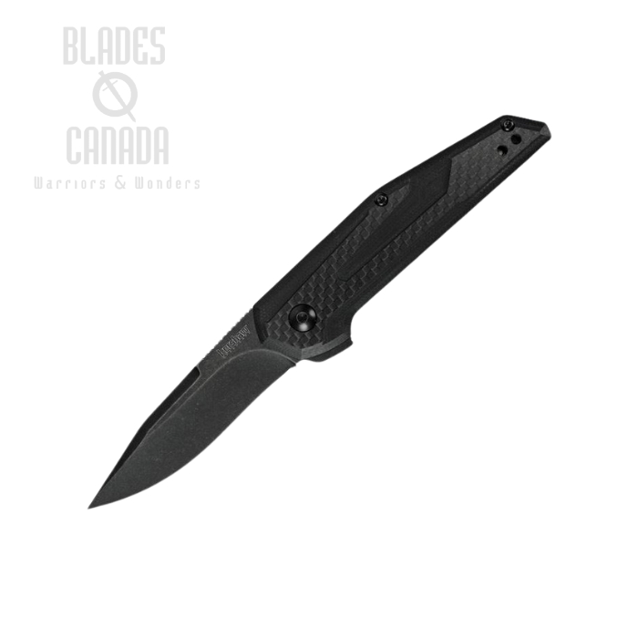 Kershaw Anso Fraxion Flipper Folding Knife, G10/CF Black, 1160 (image for) Kershaw Anso Fraxion Flipper Folding Knife, G10/CF Black, 1160